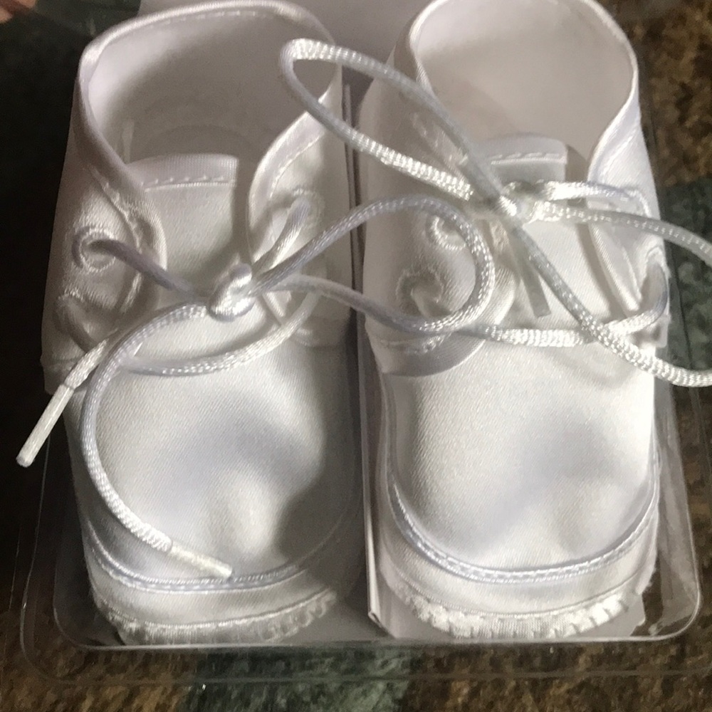 Newborn christening shoes